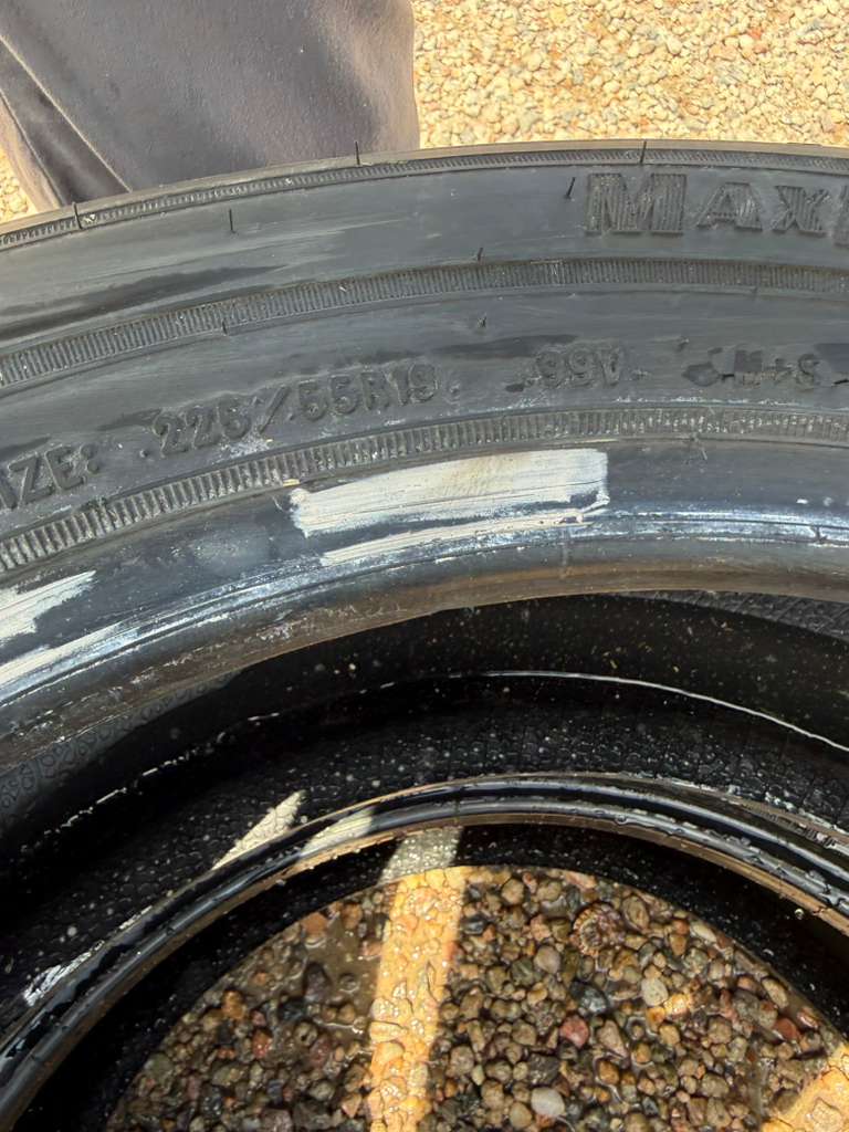 225/55R19 Pair (2 Used Tires) Goodyear Assurance MaxLife