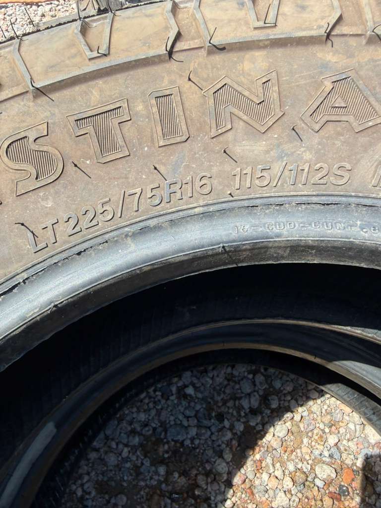 LT225/75R16 Pair (2 Used Tires) Firestone Destination X/T