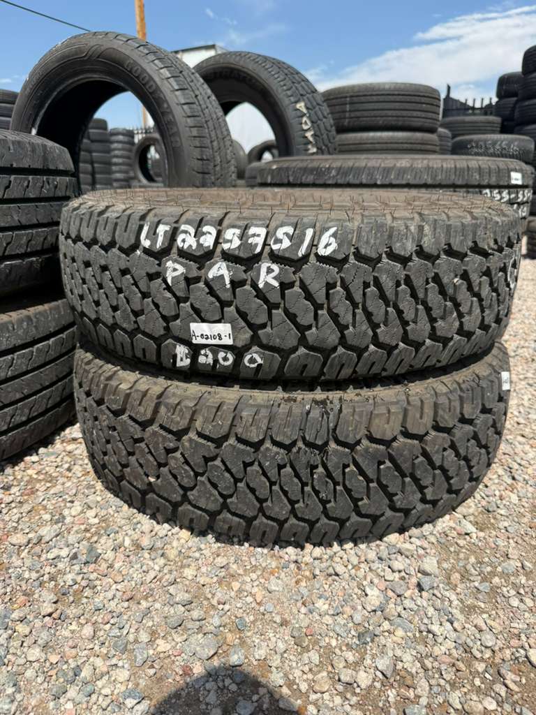 LT225/75R16 Pair (2 Used Tires) Firestone Destination X/T