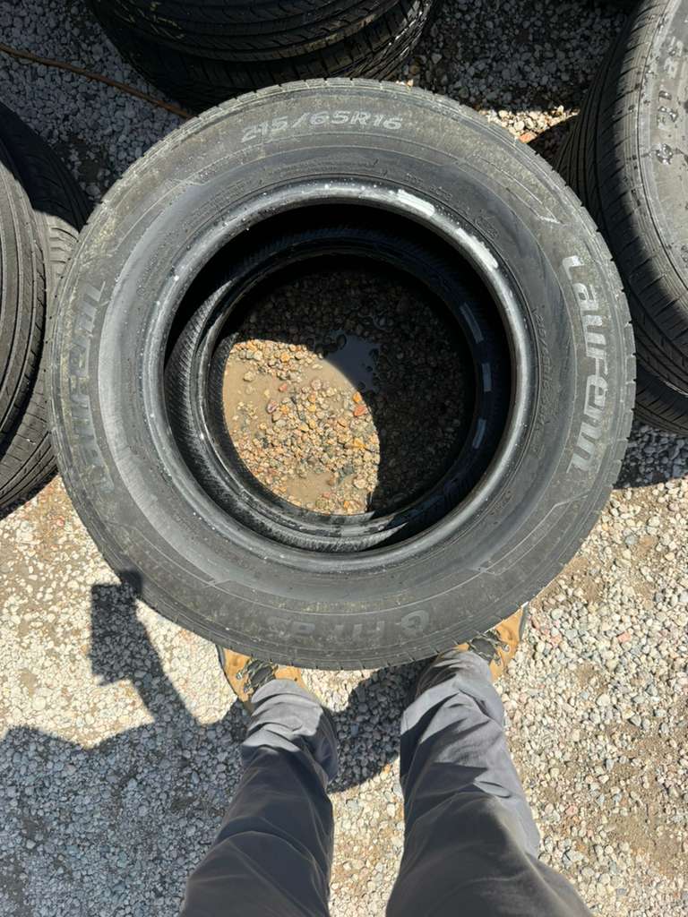 215/65R16 Pair (2 Used Tires) Laufenn G Fit AS