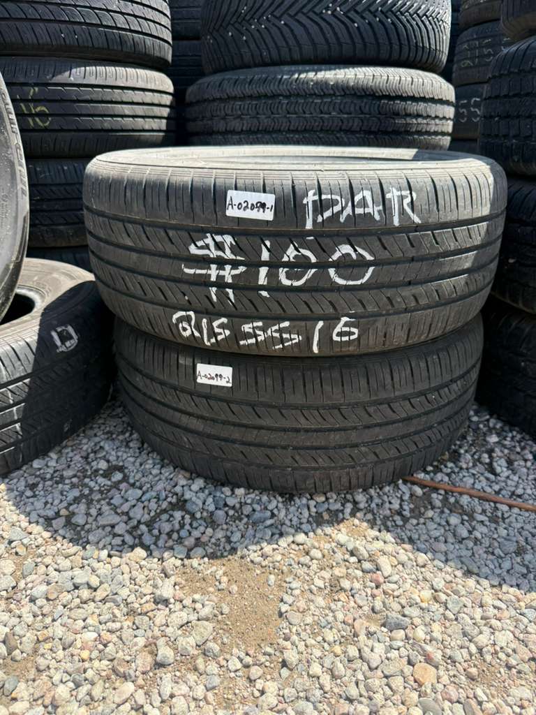 215/55R16 Pair (2 Used Tires) Laufenn G Fit AS
