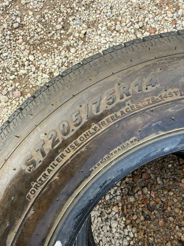 ST205/75R14 Pair (2 Used Tires) Carlisle Reliance Radial ST