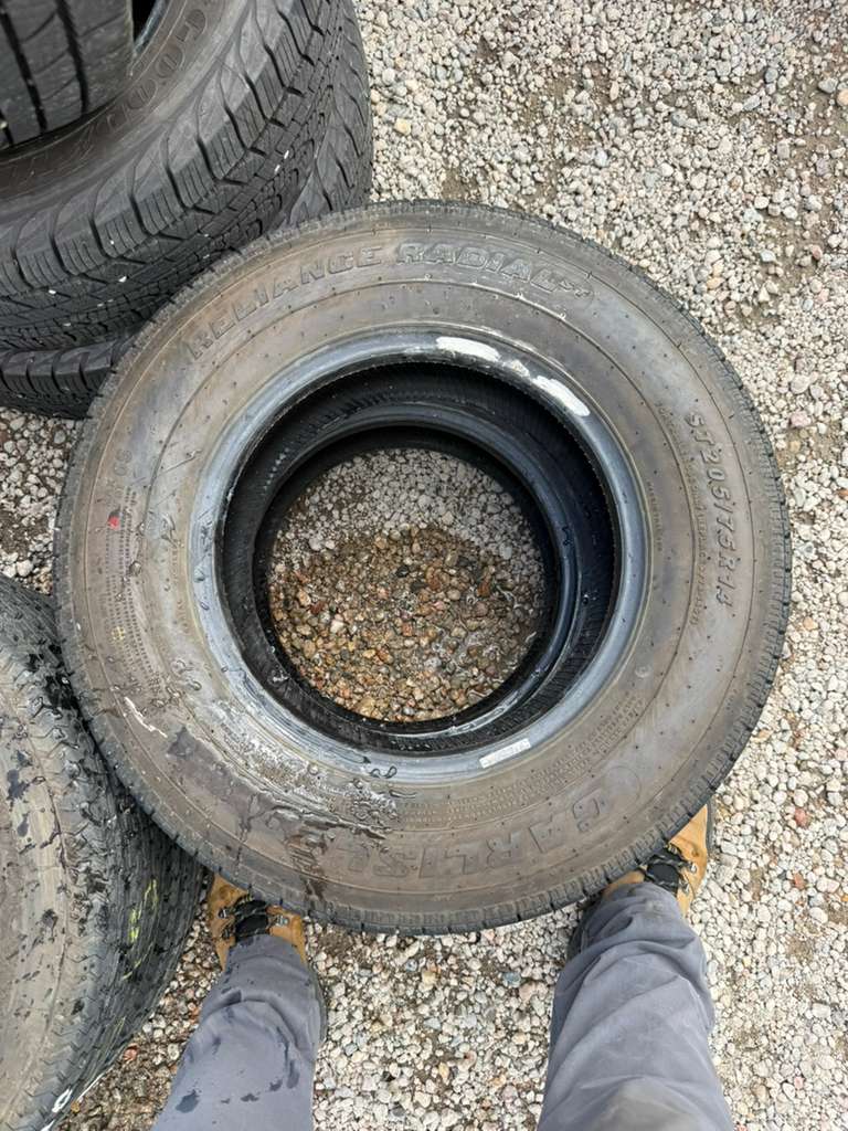 ST205/75R14 Pair (2 Used Tires) Carlisle Reliance Radial ST