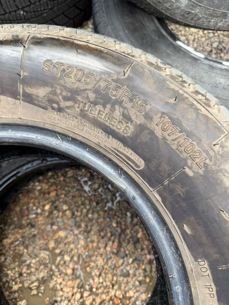 ST205/75R15 Pair (2 Used Tires) Hercules Power ST 2