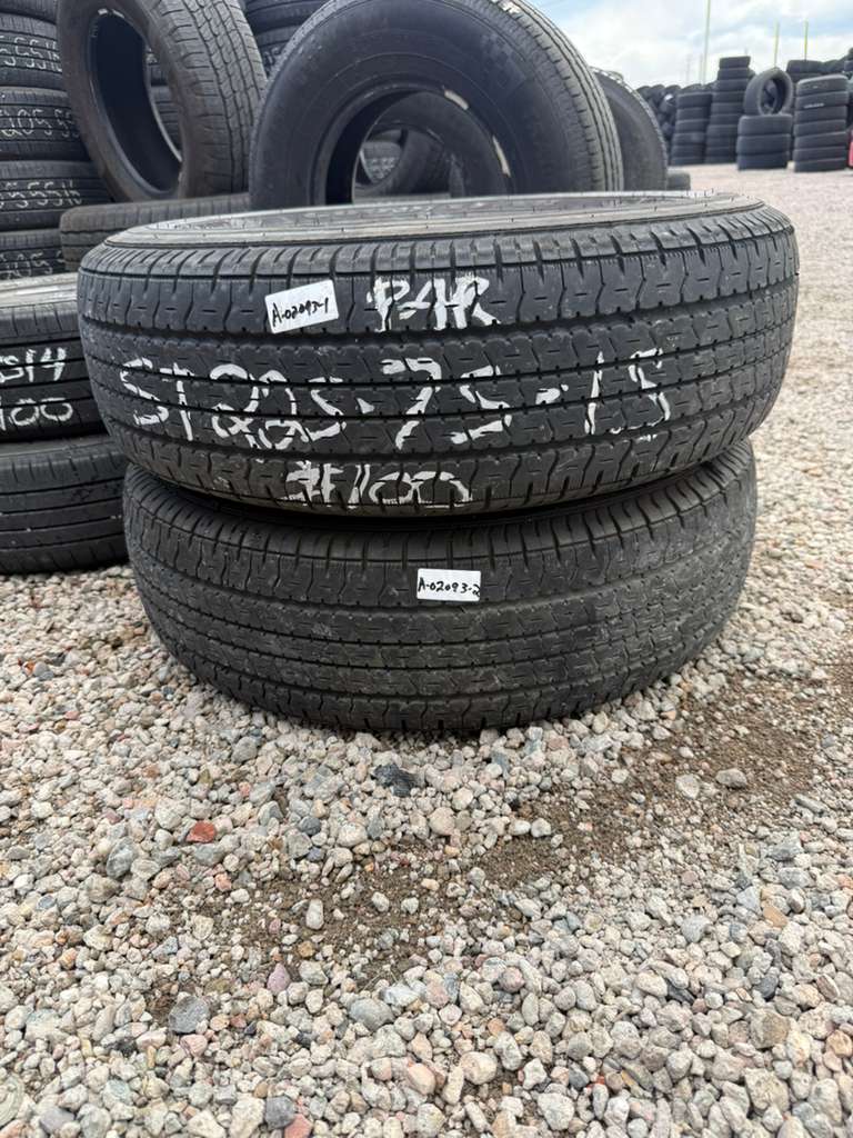 ST225/75R15 Pair (2 Used Tires) Goodyear Endurance