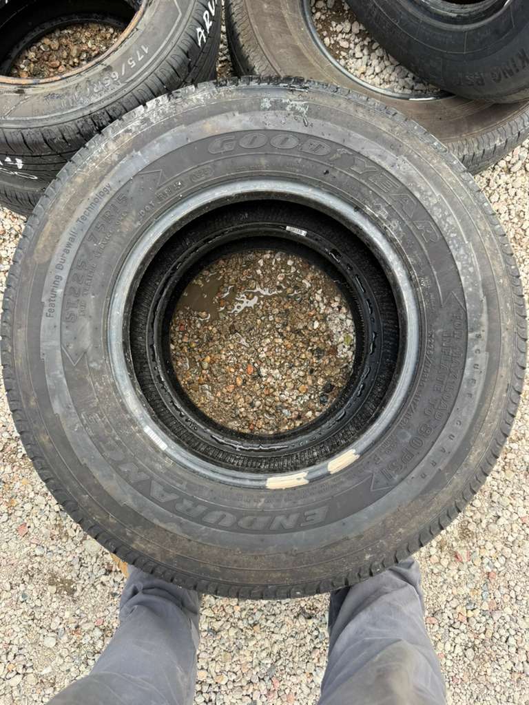 ST225/75R15 Pair (2 Used Tires) Goodyear Endurance