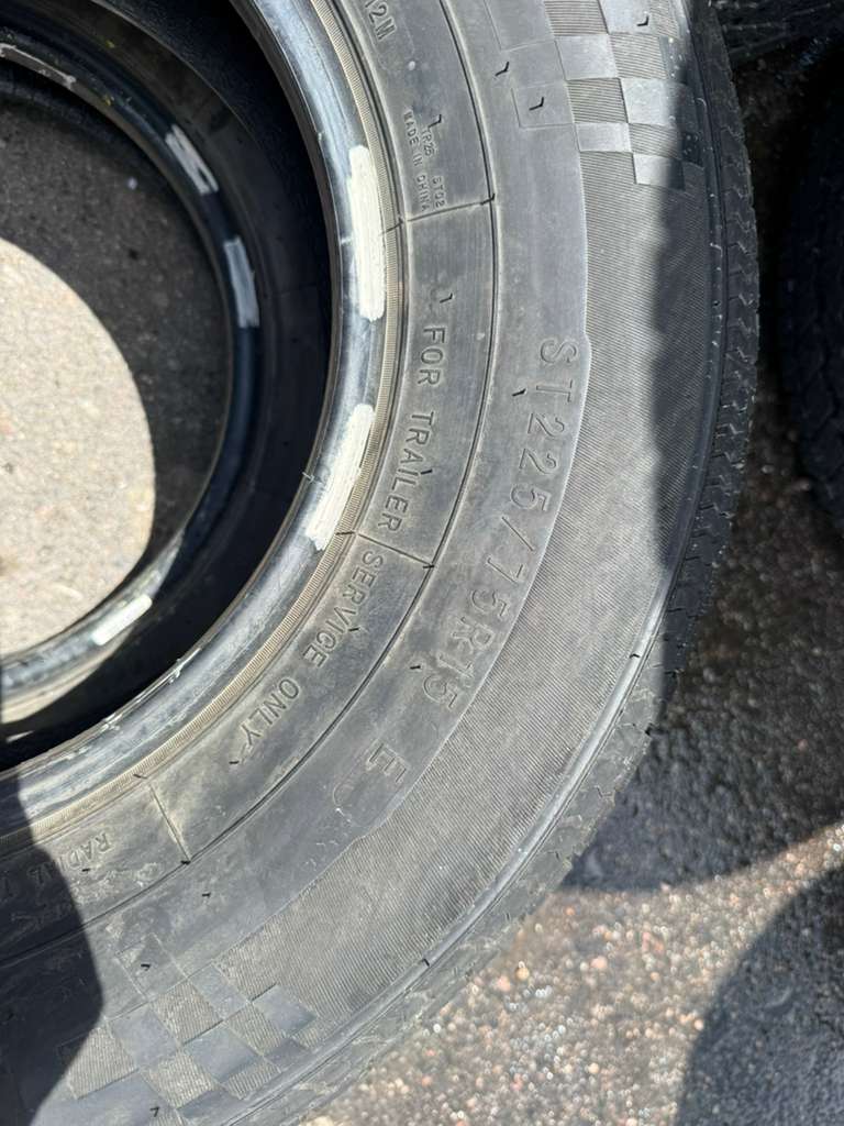 ST225/75R15 Pair (2 Used Tires) Trailer King RST