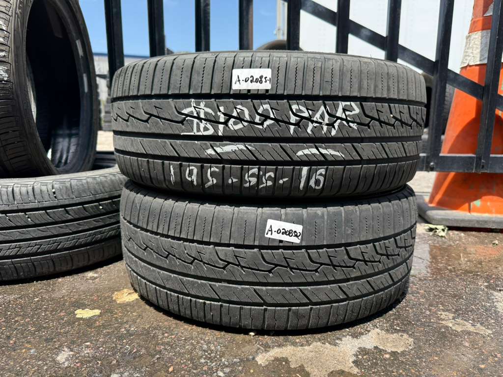 195/55R16 Pair (2 Used Tires) Sumitomo HTR AS P03