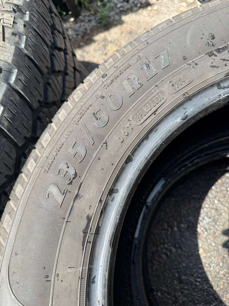 235/60R17 Pair (2 Used Tires) Goodyear Reliant