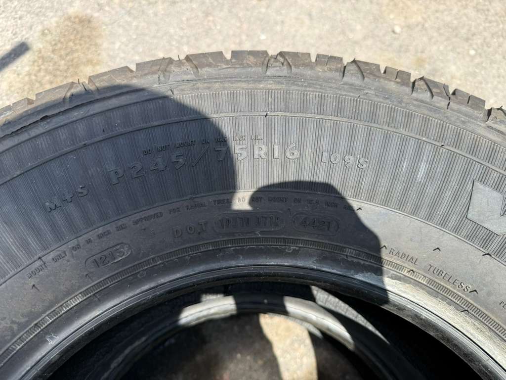 245/75R16 Pair (2 Like New Tires) Goodyear Wrangler Trailmark