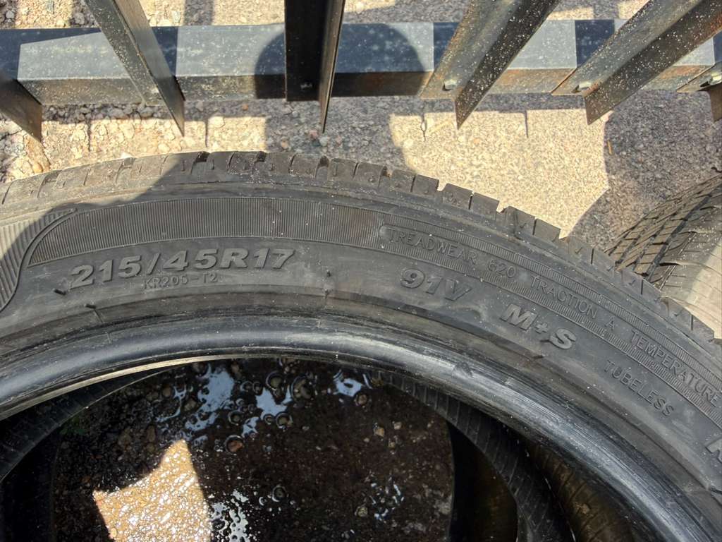 215/45R17 Pair (2 Used Tires) Kenda Vezda Touring