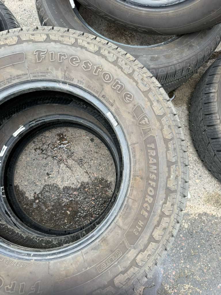 LT225/75R16 Pair (2 Used Tires) Firestone Transforce HT
