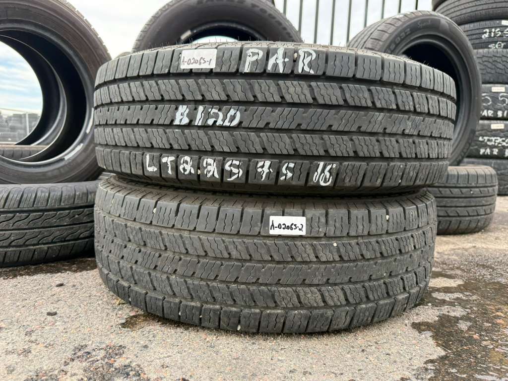 LT225/75R16 Pair (2 Used Tires) Firestone Transforce HT