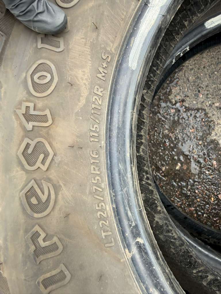 LT225/75R16 Pair (2 Used Tires) Firestone Transforce HT