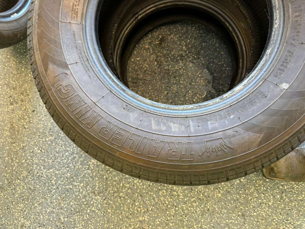 ST225/75R15  Pair (2 Used Tires)  Trailer King ST Radial