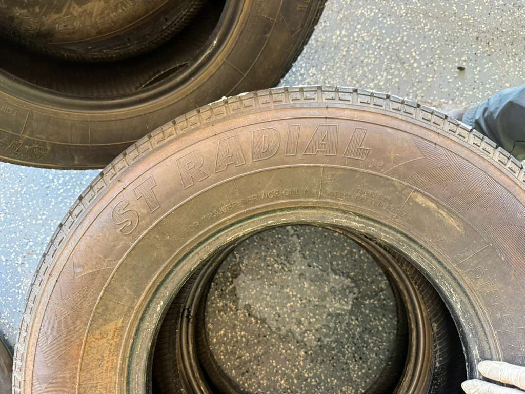 ST225/75R15  Pair (2 Used Tires)  Trailer King ST Radial