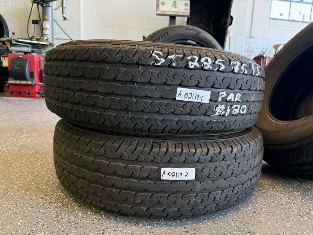ST225/75R15  Pair (2 Used Tires)  Trailer King ST Radial
