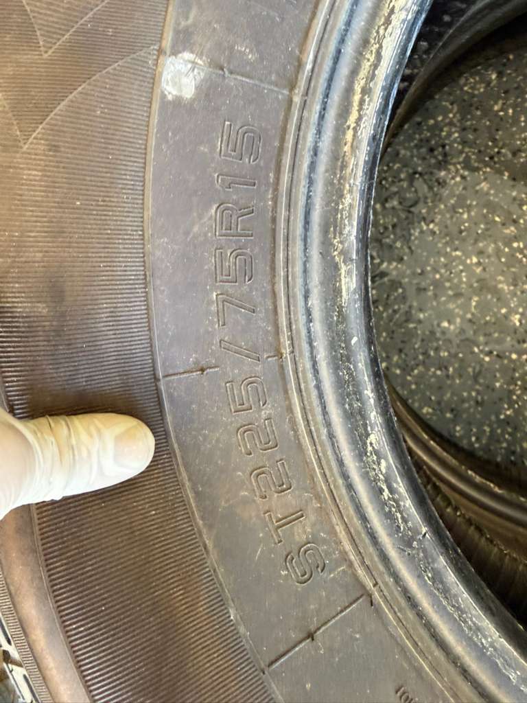 ST225/75R15  Pair (2 Used Tires)  Trailer King ST Radial