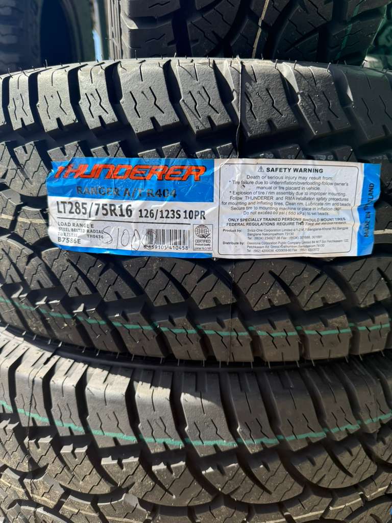 LT285/75R16 Set (4 Brand New Tires) Thunderer Ranger A/T