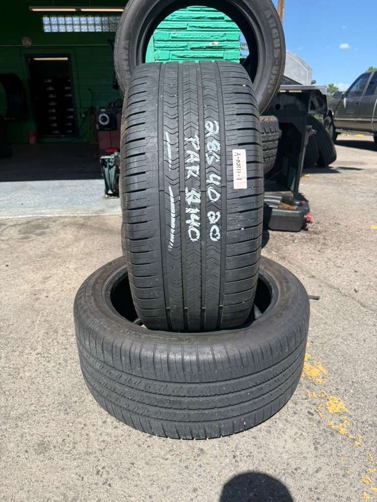 285/40R20 Pair (2 Used Tires) Goodyear Eagle Sport