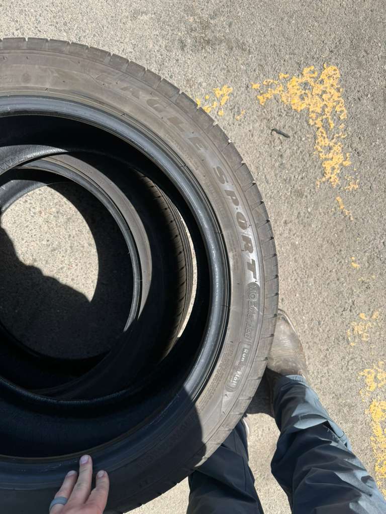 285/40R20 Pair (2 Used Tires) Goodyear Eagle Sport