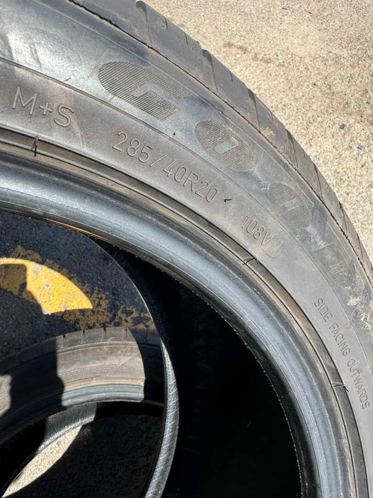 285/40R20 Pair (2 Used Tires) Goodyear Eagle Sport