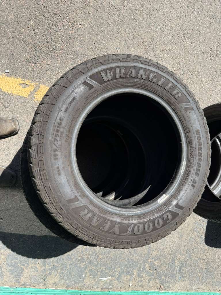 195/75R16 Set (4 Used Tires) Goodyear Wrangler WorkHorse AT