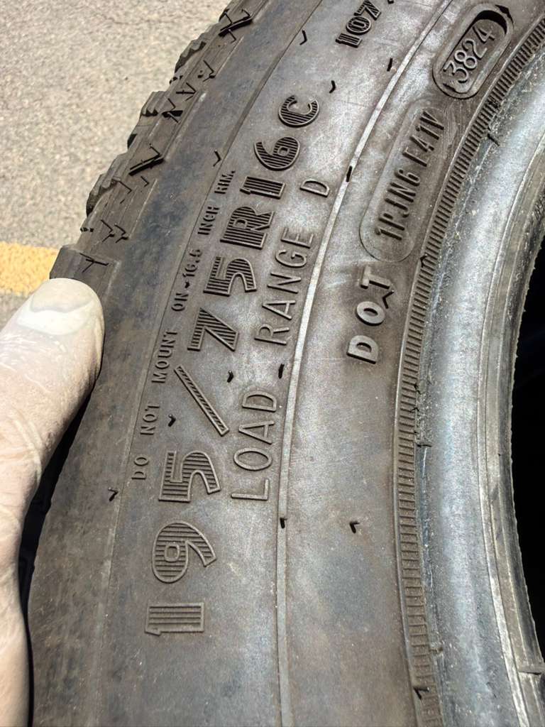 195/75R16 Set (4 Used Tires) Goodyear Wrangler WorkHorse AT