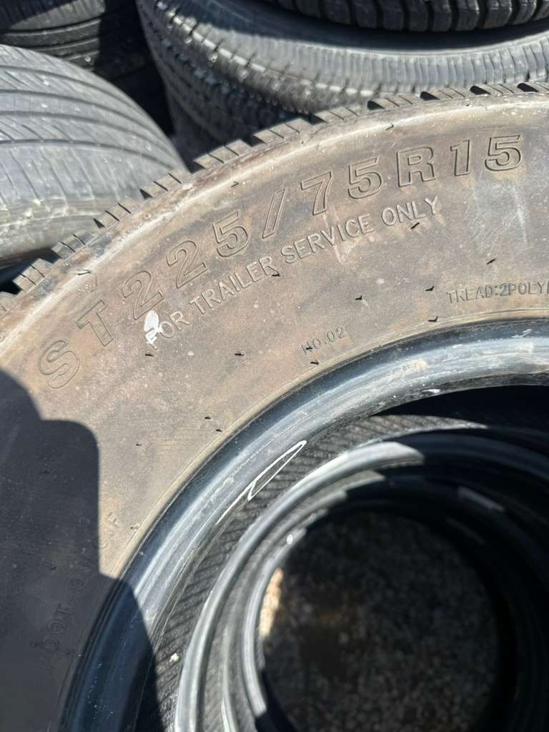 ST225/75R15 Set (4 Used Tires) Dynatrail Radial ST