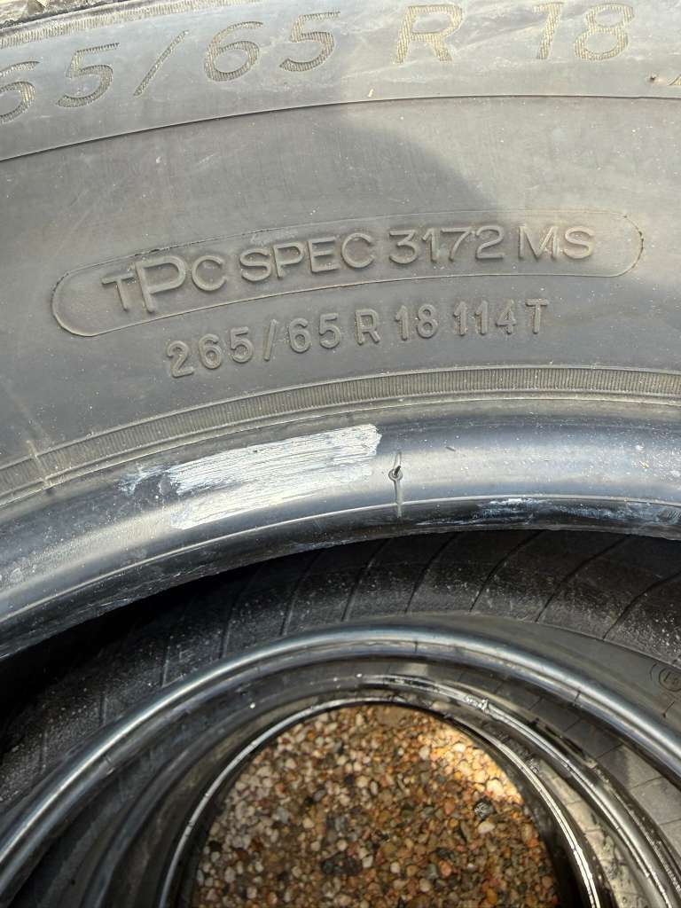 265/65R18 Set (4 Used Tires) Michelin Primacy LTX