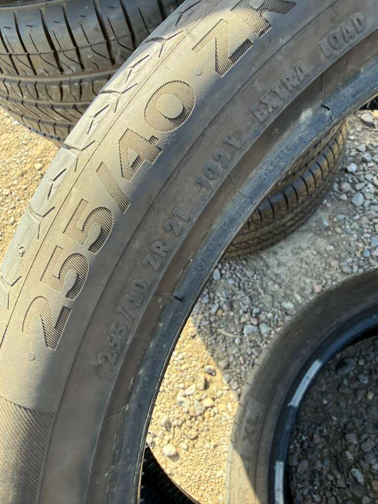 255/40R21  Pair (2 Used Tires) Continental Sport Contact 6