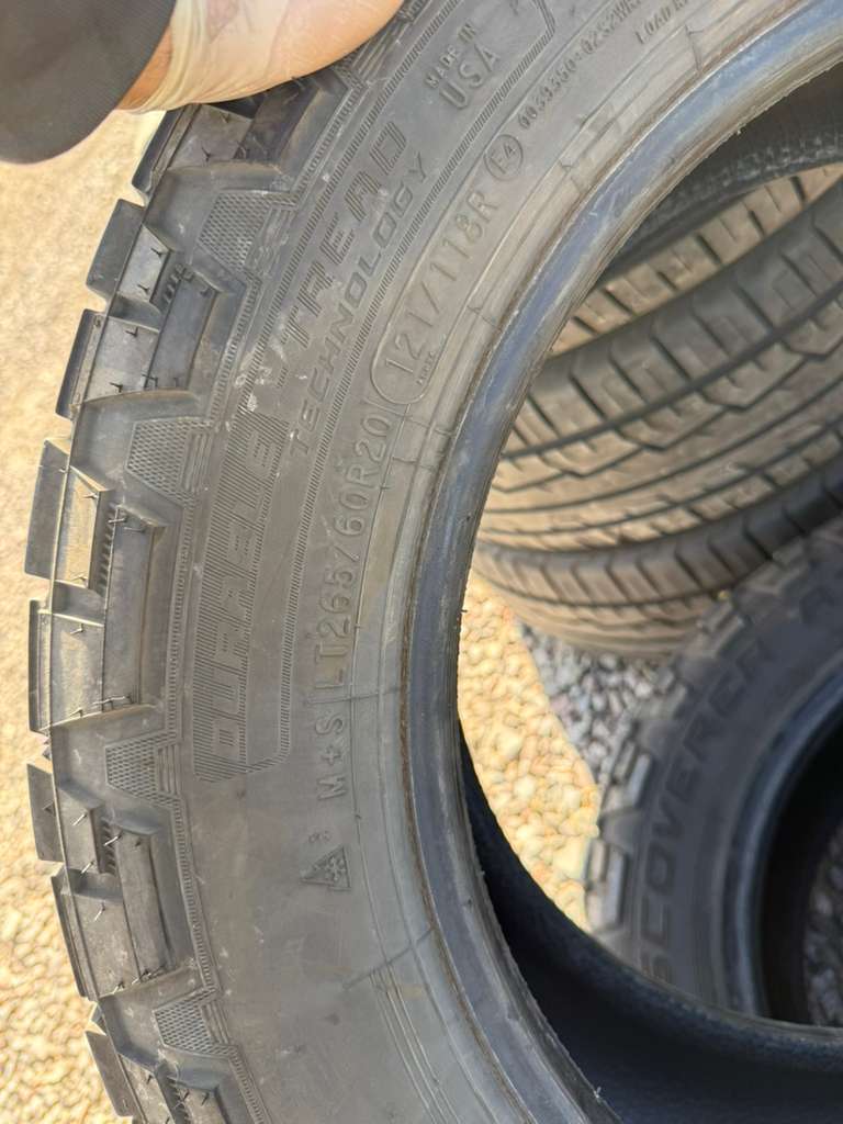 LT265/60R20 Pair (2 Used Tires) Cooper Discoverer AT3