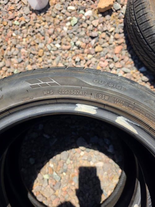 205/50R17 Pair (2 Used Tires) Fortune Viento