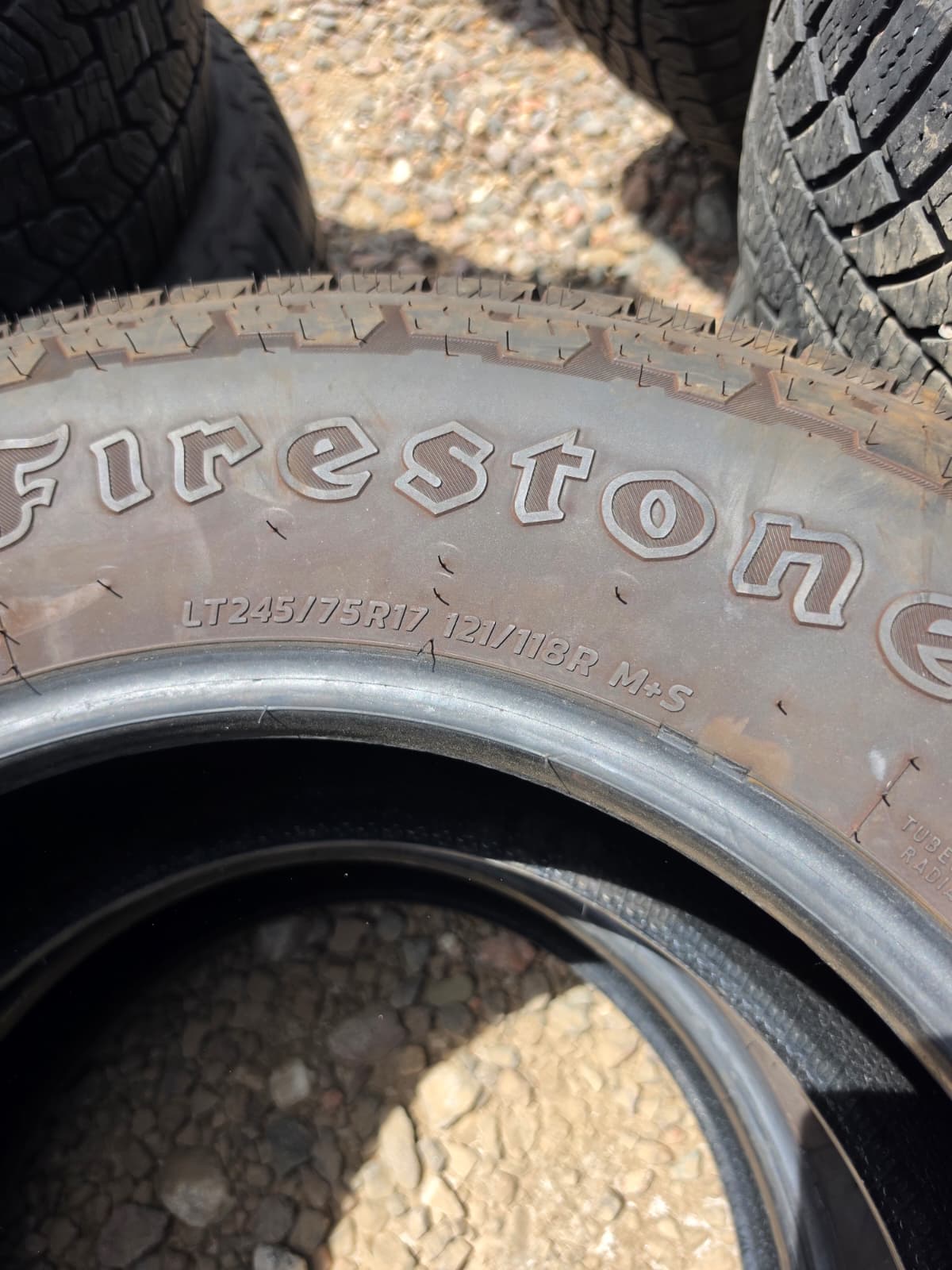 LT245/75R17 Pair (2 Used Tires) Firestone Transforce HT3