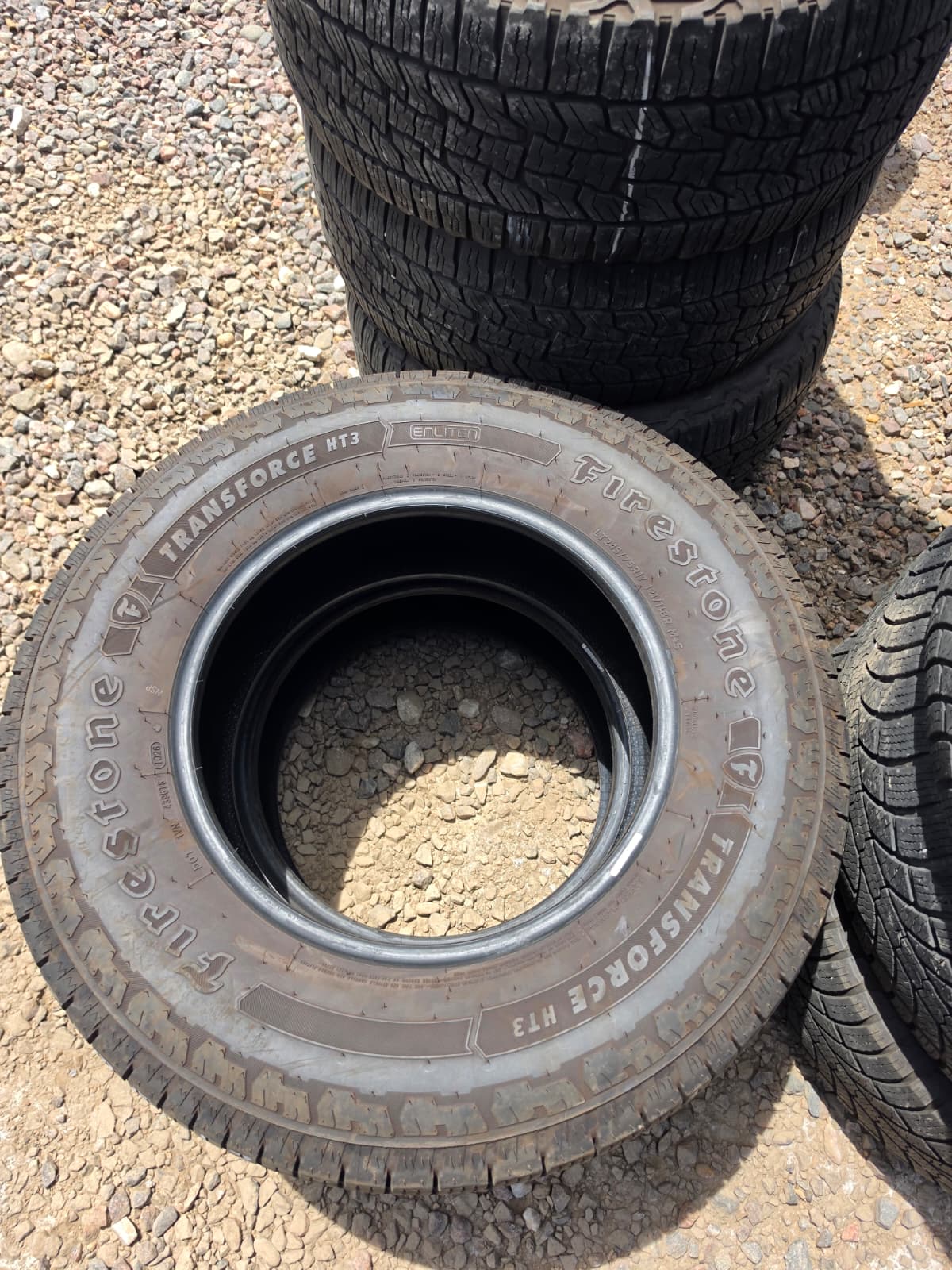 LT245/75R17 Pair (2 Used Tires) Firestone Transforce HT3