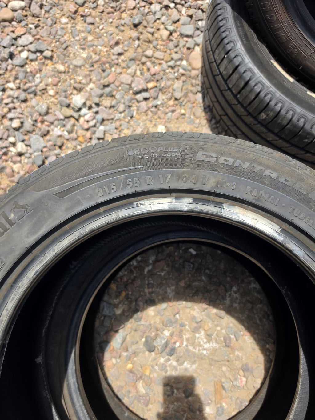 215/55R17 Pair (2 Used Tires) Continental Control Contact