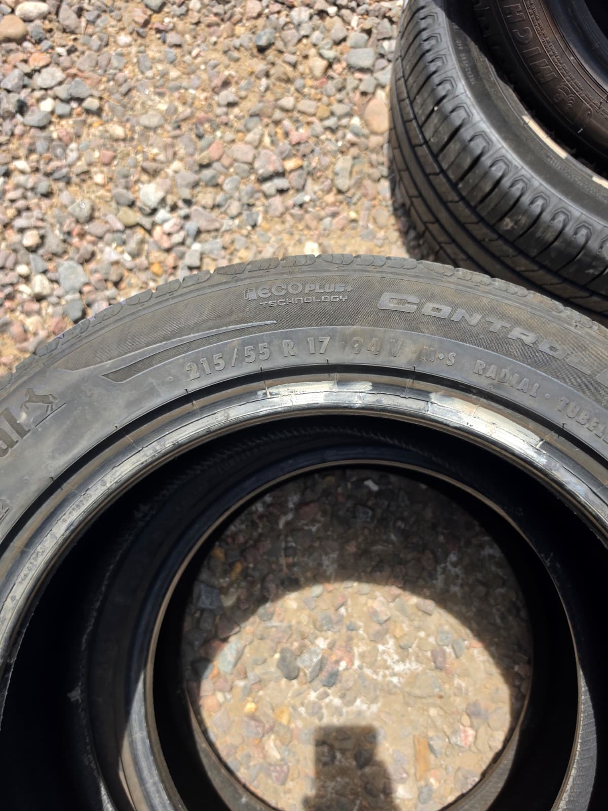215/55R17 Pair (2 Used Tires) Continental Control Contact