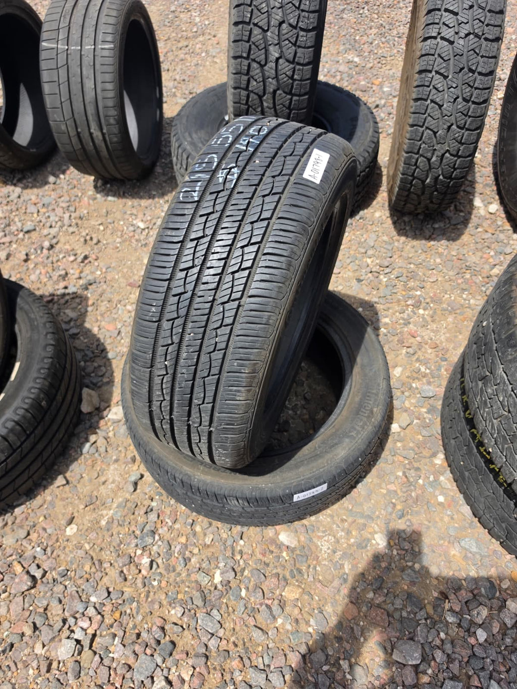 215/55R17 Pair (2 Used Tires) Continental Control Contact