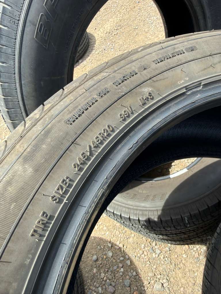 245/45R20 Set (4 Used Tires) Goodyear Eagle Touring