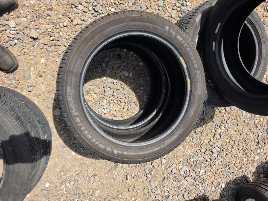 235/45R18 Pair (2 Used Tires) Michelin Defender 2