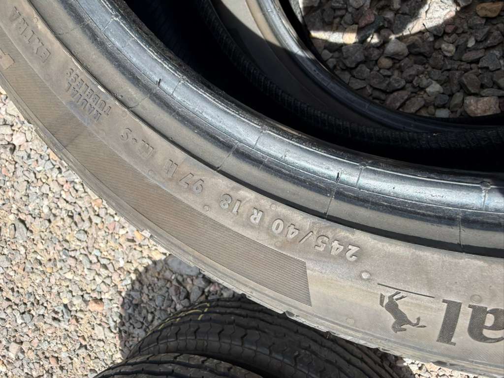 245/40R18 Pair (2 Used Tires) Continental ProContact GX
