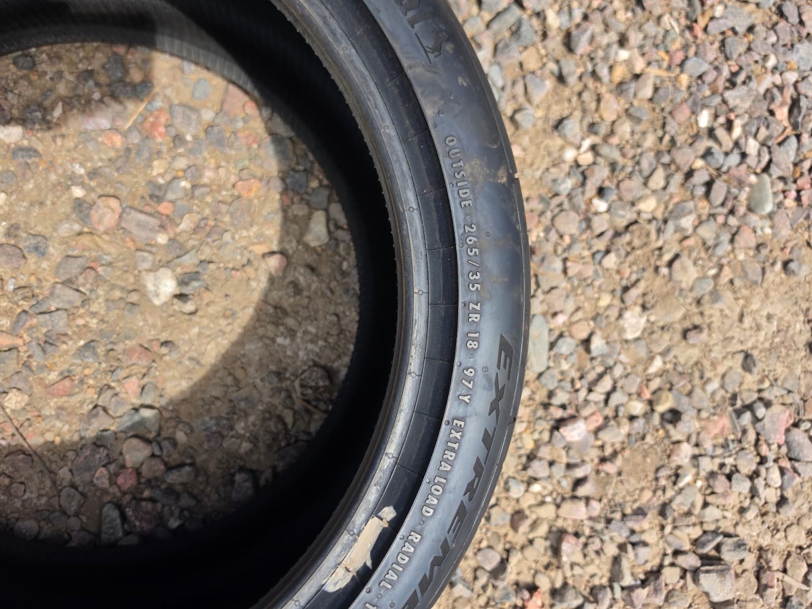 265/35ZR18 Single (1 Used Tire) Continental Extreme Contract