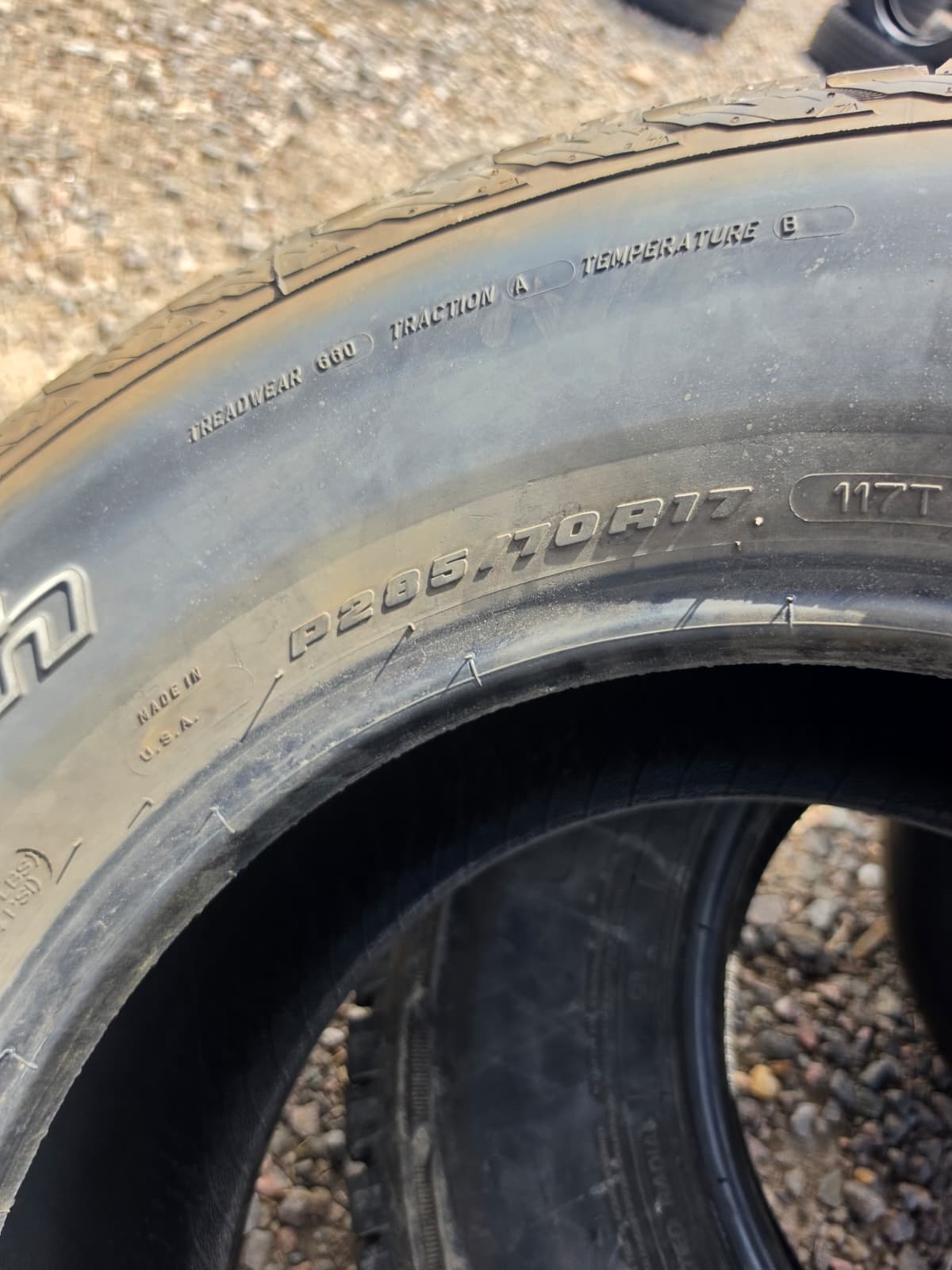 285/70R17 Single (1 Used Tire) Bfgoodrich Trail Terrain