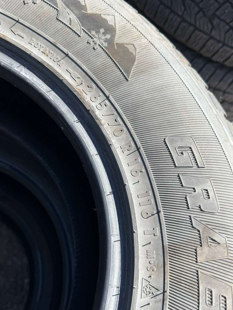 265/70R16 Set (4 Used Tires) GT Radial Champiro Ice & General Grabber