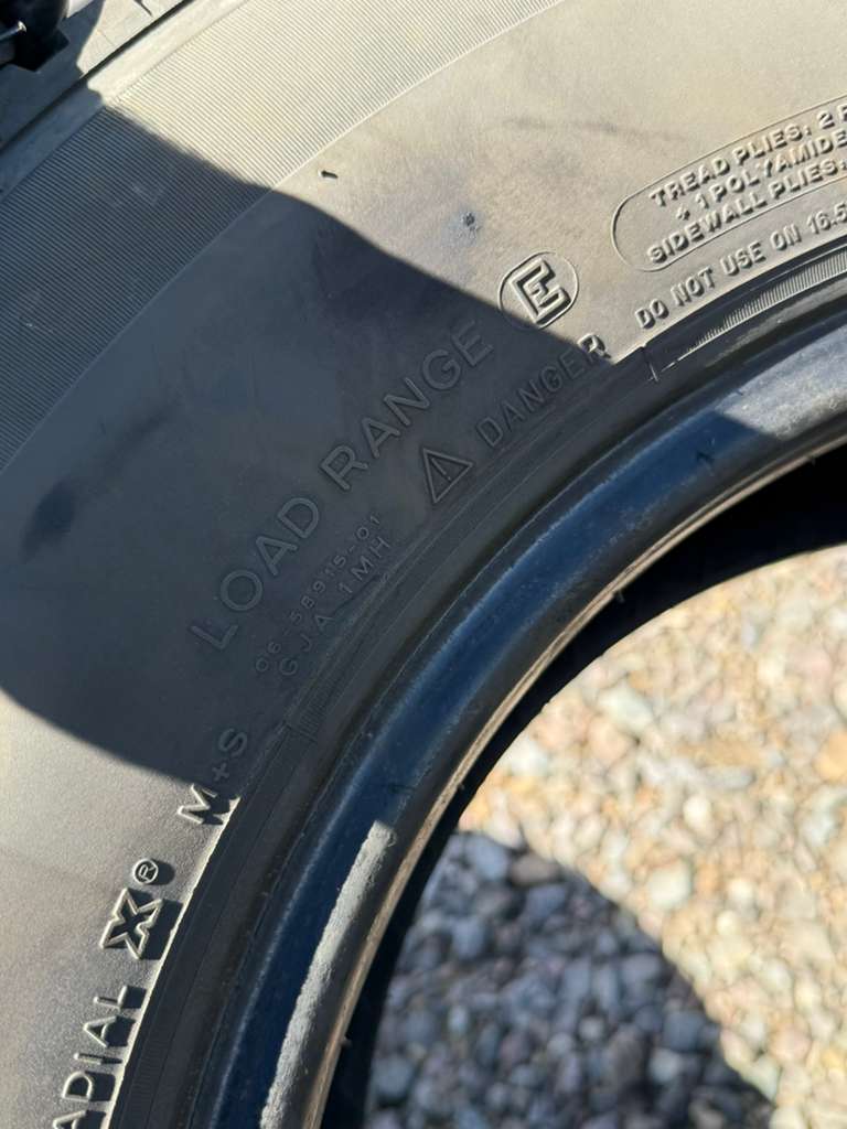 LT245/75R16 Pair (2 Used Tires) Michelin LTX AT2s