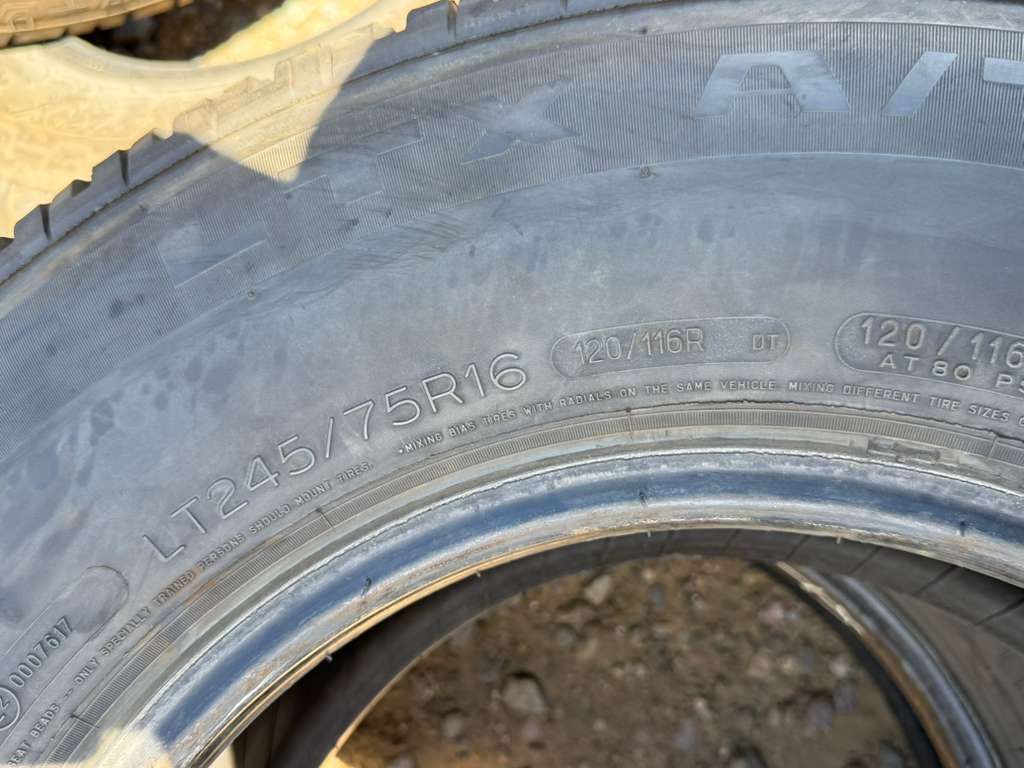 LT245/75R16 Pair (2 Used Tires) Michelin LTX AT2s