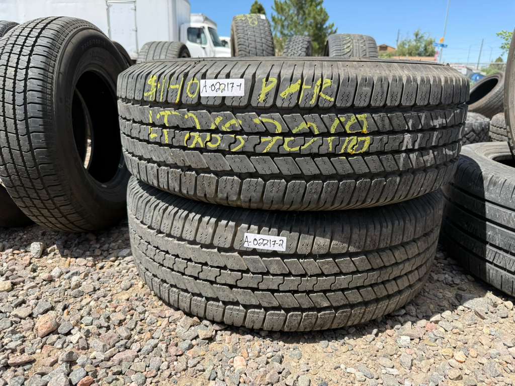 LT265/70R18 Pair (2 Like New Tires) Goodyear Wrangler SRA