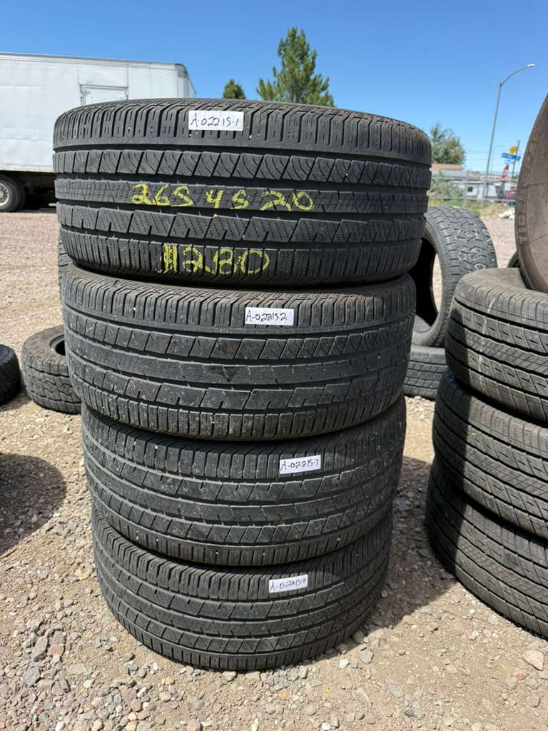 265/45R20 Set (4 Used Tires) Continental Cross Contact