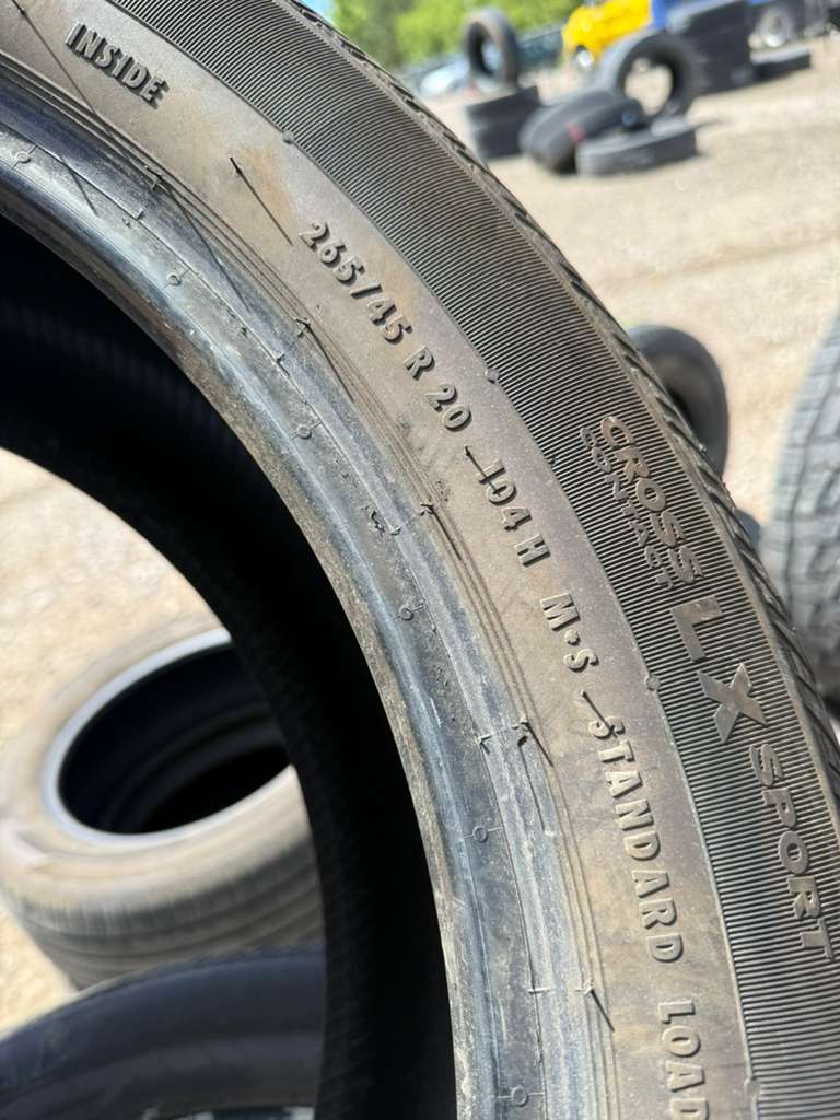 265/45R20 Set (4 Used Tires) Continental Cross Contact