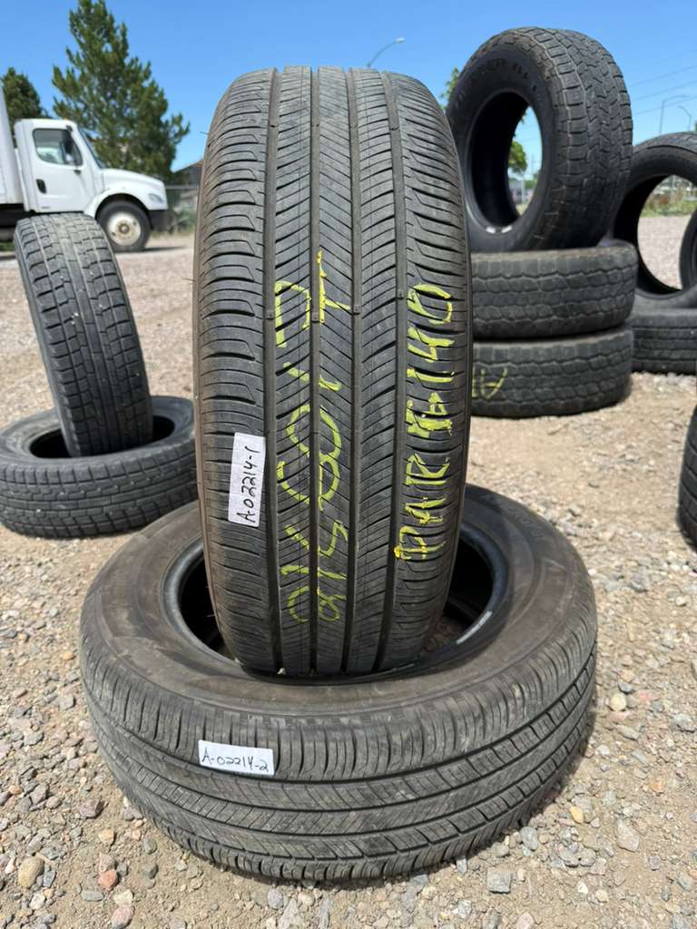 215/60R17 Pair (2 Used Tires) Hankook Kinergy GT